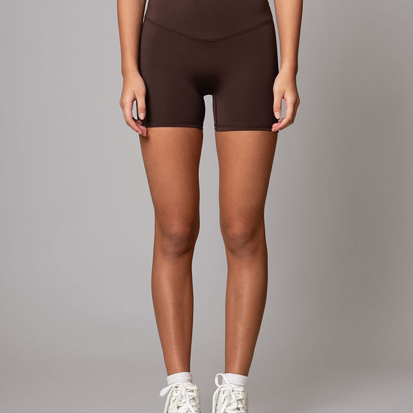 フォーミュラーエナジー6.0feetショートボード Freestyle Flat Front Chocolate Sustainable Short| Emily Hsu Designs