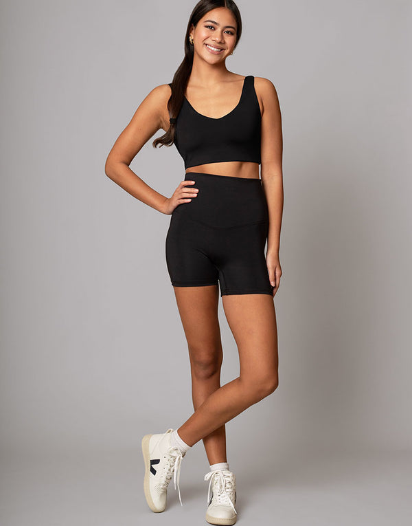 Freestyle Flat Front Short Black