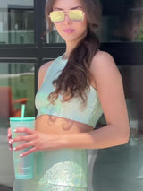 Mint Mermaid Crop