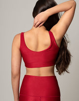 Ruby Diamonds Jacquard V Crop