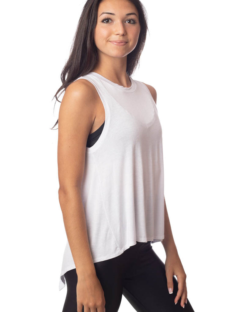 Lucy Tie Back Tank White