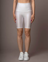 White Pearl Shimmer Biker Short