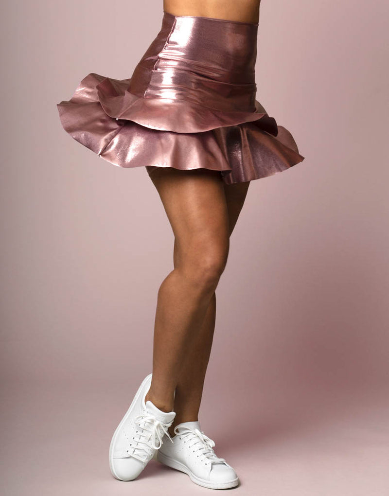 Samba Shimmer Skirt Rose Gold